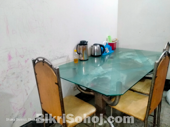 Dinning table including 3 chair will be sold urgently